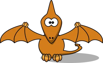 a cartoon dragon with its wings open