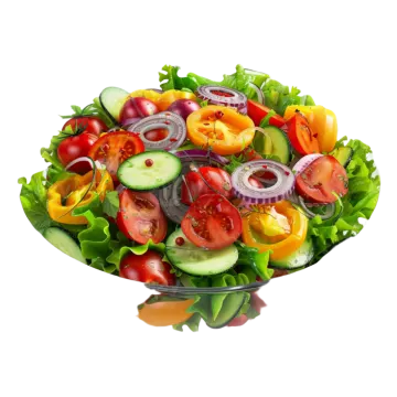 a glass bowl filled with fresh vegetables