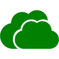 a green cloud on a white background