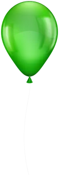 a green balloon on a white background