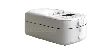 a white toaster sitting on top of a counter