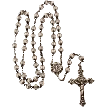 a rosary with a cross on it