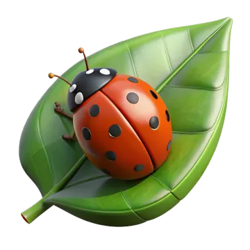 a ladybird sitting on top of a leaf