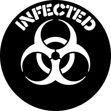 a black and white image of a bio symbol