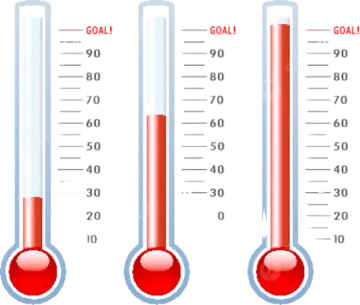 three thermometers showing different temperature levels