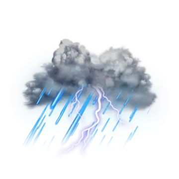 a storm cloud with lightning in the sky