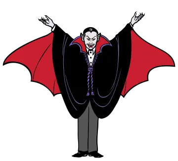 a man in a suit and tie with a bat