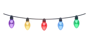 multi colored christmas lights on a black wire