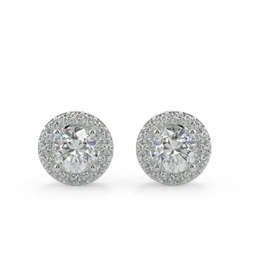 a pair of diamond stud earrings