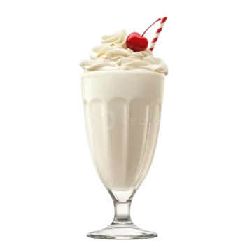 a glass filled with whipped cream and topped with a cherry