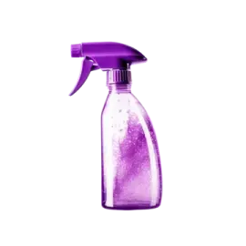 a purple spray bottle on a white background