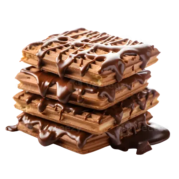 a stack of chocolate covered was