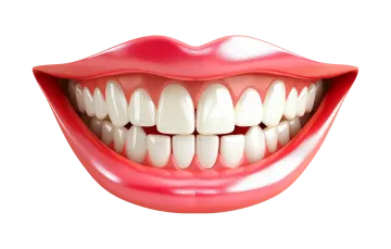 a woman's mouth with white teeth