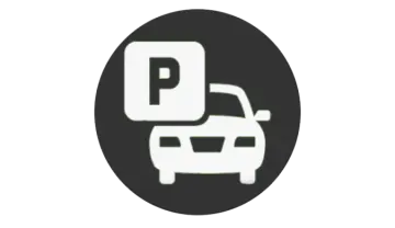 a black and white logo with the letter p on it