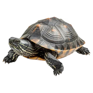 a turtle on a white background