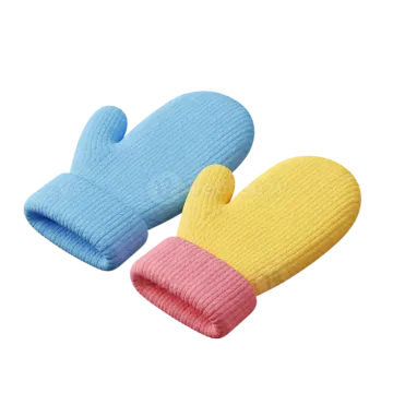 a pair of oven mits on a white background