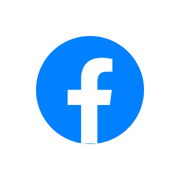 a blue facebook logo on a white background