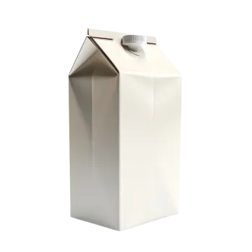 a milk carton on a white background