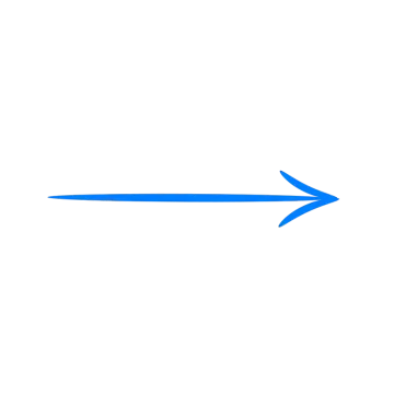 a blue arrow pointing up to the right