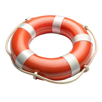 a life preserver on a white background