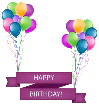 a bunch of balloons with the words happy birthday