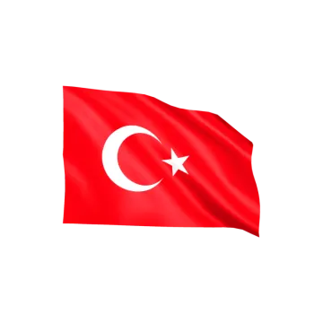 the turkish flag on a white background