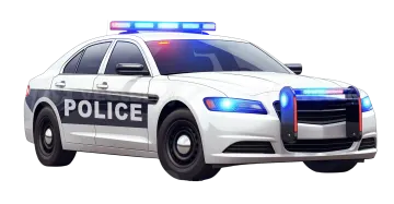 a police car is shown in this illustration