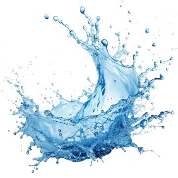 a splash of water on white background