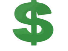 a dollar sign on a white background
