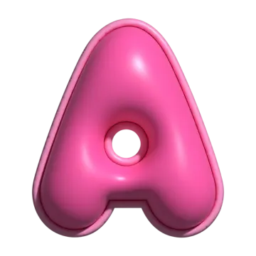 the letter a is shown in pink