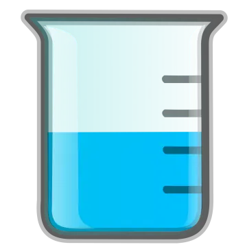a beakle filled with blue liquid
