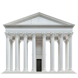 a white building with columns and pillars