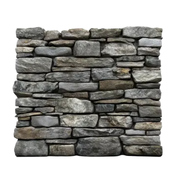 a stone wall on a white background