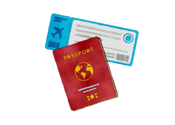 a passport and a credit card