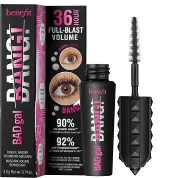 a mascara with the box and mascara brush on it