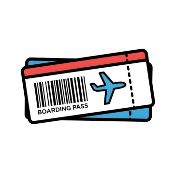 a barcode with an airplane in the background