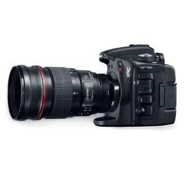 a camera with a lens attached to it