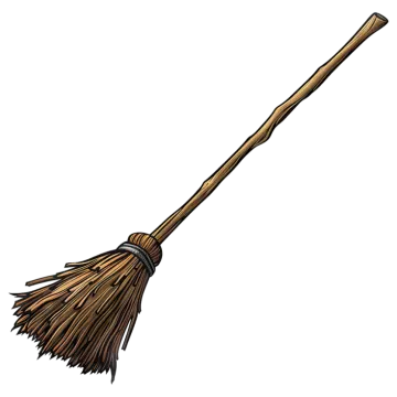 a broom on a white background
