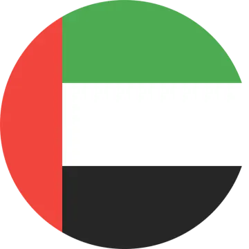 the uae flag in a circle
