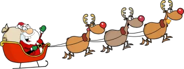 santa's sleiing clip art