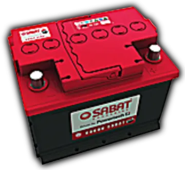 a red and black battery box