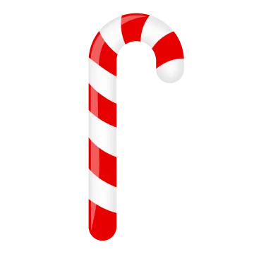 a candy cane on a white background