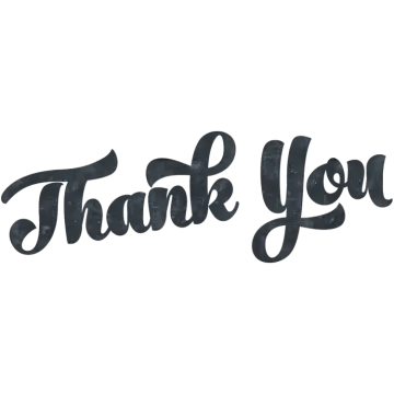 the word thank written in black ink on a white background