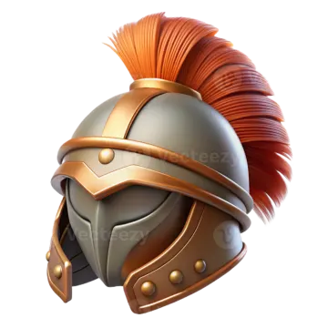 an image of a helmet with red hair