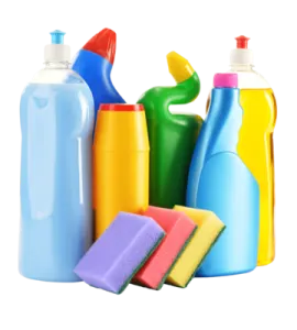 a group of cleaning products