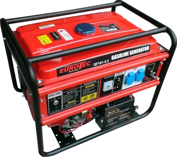 a red portable generator on a white background