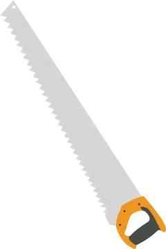 a chainsaw on a white background