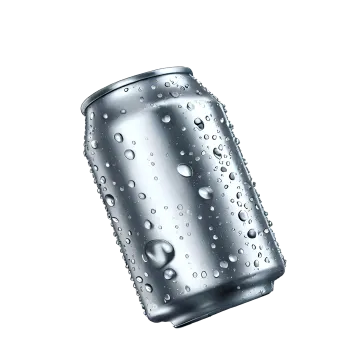 a can of soda on a white background