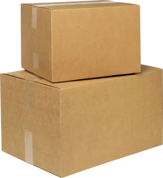 two boxes stacked on top of each other boxes