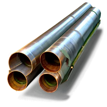 a pair of stainless pipes on white background